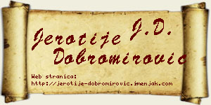 Jerotije Dobromirović vizit kartica